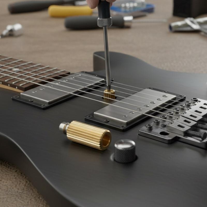 2Pcs Guitar Bridge Inserts and Studs Electric Guitar Tremolo Bridge Anchors Metal Studs For Lasting Performances