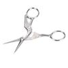 Stainless Steel Retro Style Crane Shape Sewing Scissor Tailor Handcraft Cutting ShearSilver