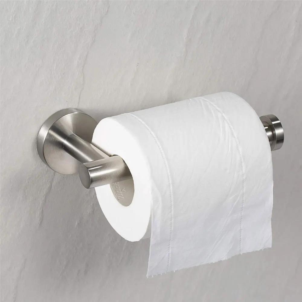 Toilet Paper Storage Holder 304 Stainless Steel Round Tissue Hanger Wall Mount Toilet Paper Roll Dispenser Bathroom Rack Stand