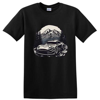 Racing Car T Shirt Mountain Adventure Off-Road Racing Tee Graphic Design