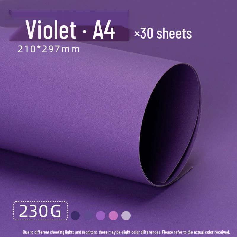 Purple Series Thick Cardstock: A4/A3/4K/8K Student Photography Background 230G