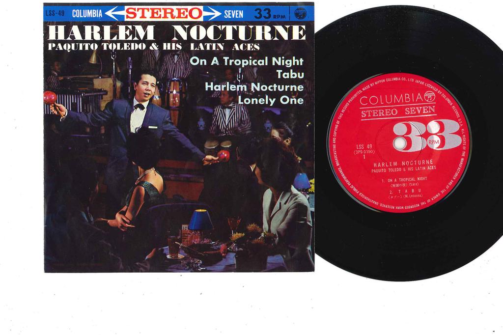 7inch Record PAQUITO TOREDO & HIS LATIN ACES - On A Tropical Night / Harlem Noctur LSS49 COLUMBIA Japan Latin Used