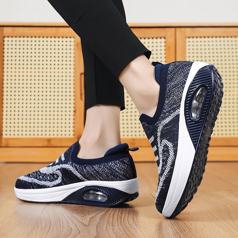 Women Slip on Walking Shoes Women Black Pink Blue Grey Sneakers Elevator Platform Socks Shoes Women's Orthopedic Casual Shoes Plus Size 42 43