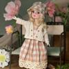 30cm BJD Toddler Princess Doll with Long Hair and Flower Accessory
