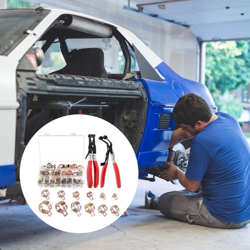 122Pieces Multipurpose Spring Steel Clamps With Rubber Lining Convenient for Boats Wiring and Assembly Applications