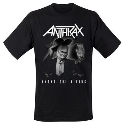 Anthrax Men Among the Living Short Sleeve T-Shirt, Black, Small