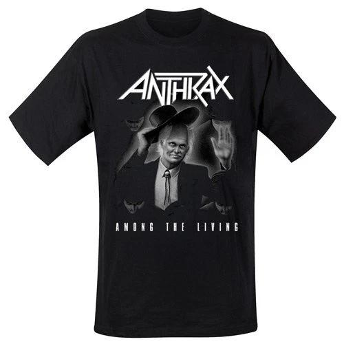 Anthrax Men Among the Living Short Sleeve T-Shirt, Black, Small L
