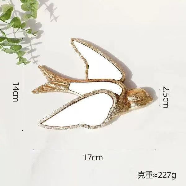 

Retro Vintage Dragonfly Ornament Wall Art Butterfly Resin Decorative Resin Mirror Senior Living Room Background Wall Decorations