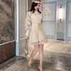 2020 New Spring Self Portrait Runway Dress Hollow Lantern Sleeves Embroidered Lace Party Dress