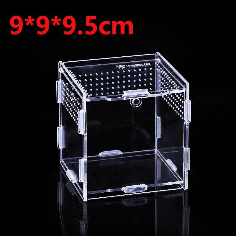 Transparent Acrylic Reptile Breeding Box 5 Size Structure Plate Insect Breathable Terrarium for Garden Cultivate Insect Breeding