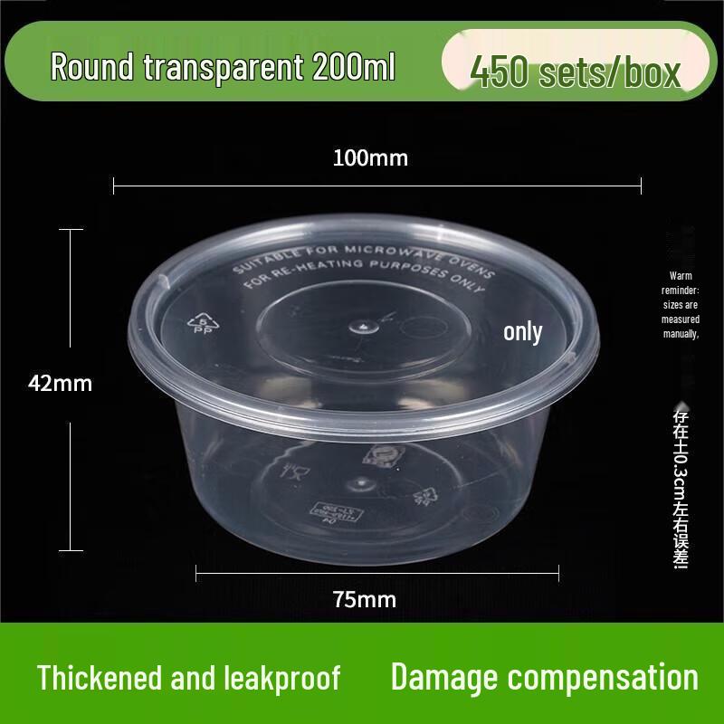 JingJingRS Disposable PP Meal Prep Bowls