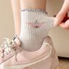 Spring & Summer Women's Cartoon Anime Mesh Socks - Breathable, Seamless, Ruffled Dot Gauze, Japanese Style Student Socks