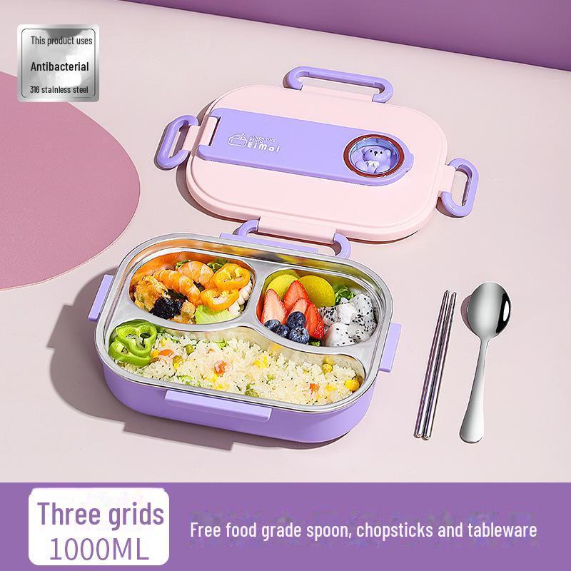 

«Детский изолированный ланч-бокс из нержавеющей стали марки 316 с отсеком для подноса»