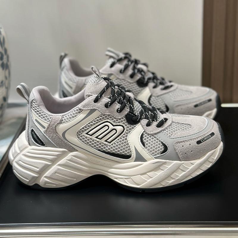 Fashion dad shoes women's spring and summer new lightweight platform sneakers versatile breathable height-increasing casual shoes