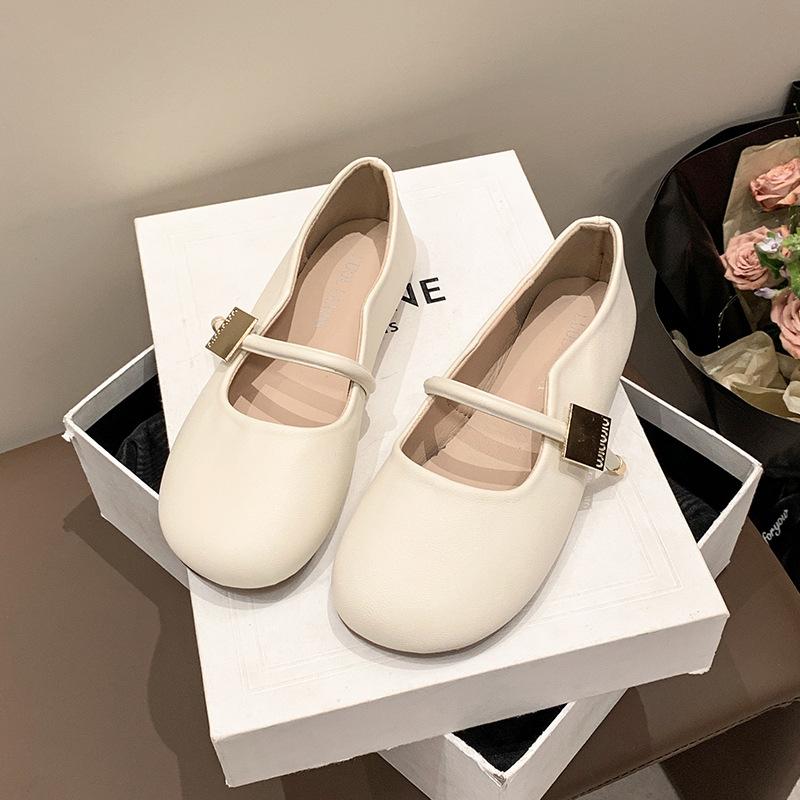 

Простые туфли Doudou с круглым носком, вечерний бриз, нежные туфли для женщин 2025 года, новые женские туфли Mary Jane с легким носком и мягкой подошвой, модные одинарные туфли для женщин 35