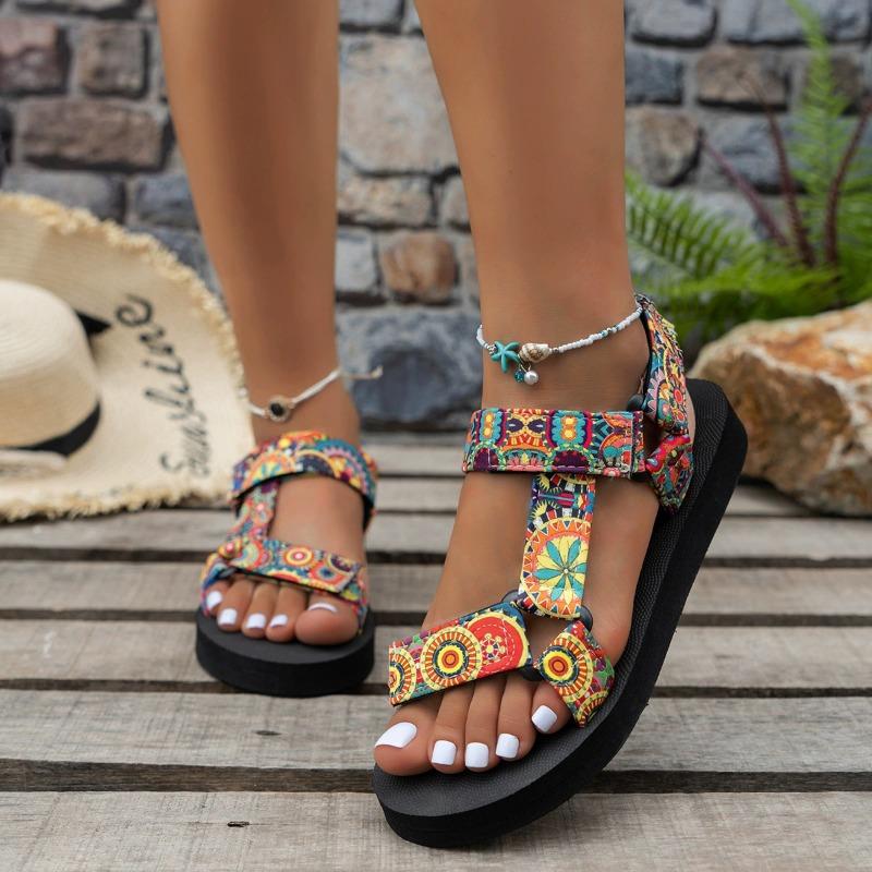 New Thick-soled Women's Shoes Fish-mouth Velcro Beach Sandals