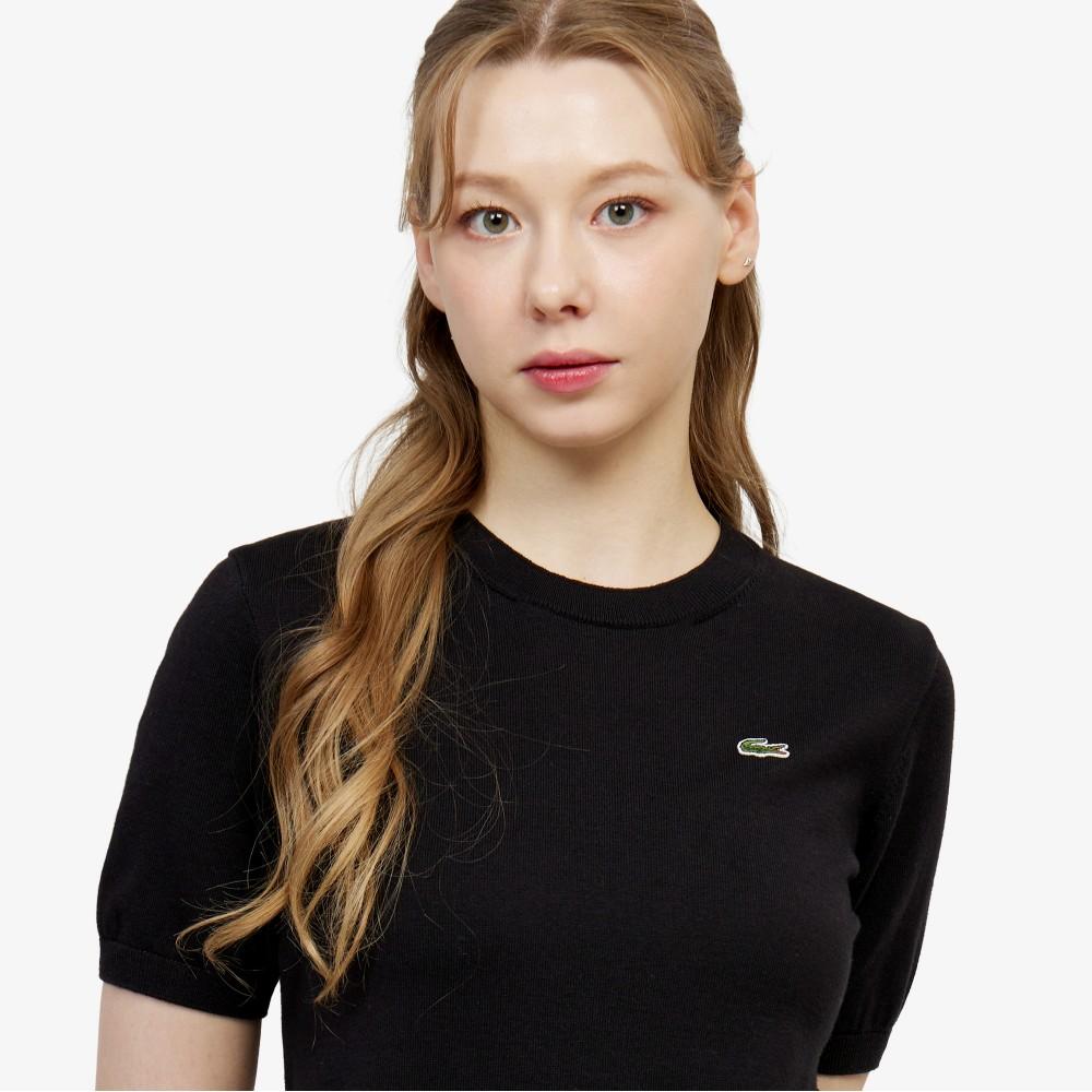 [lacoste] Women's Basic Crewneck Short Sleeve Sweater AF115E-56G031