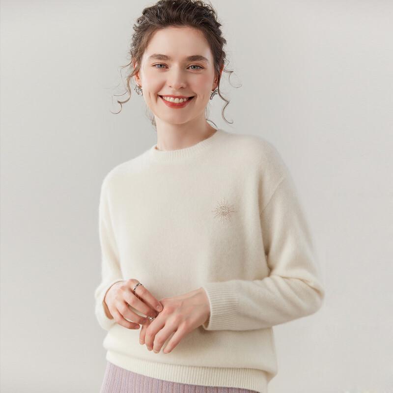 Fanzhen Women's Thickened Cashmere Blend Knit Sweater