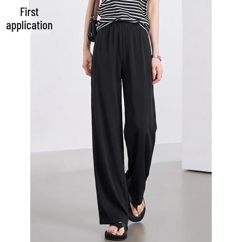 Chushen Women s High-Waist Wide-Leg Casual Pants S
