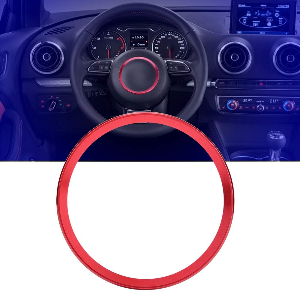 Car Steering Wheel Ring Trim, Exquisite and Unique Aluminum Alloy Steering Wheel Cover Trim