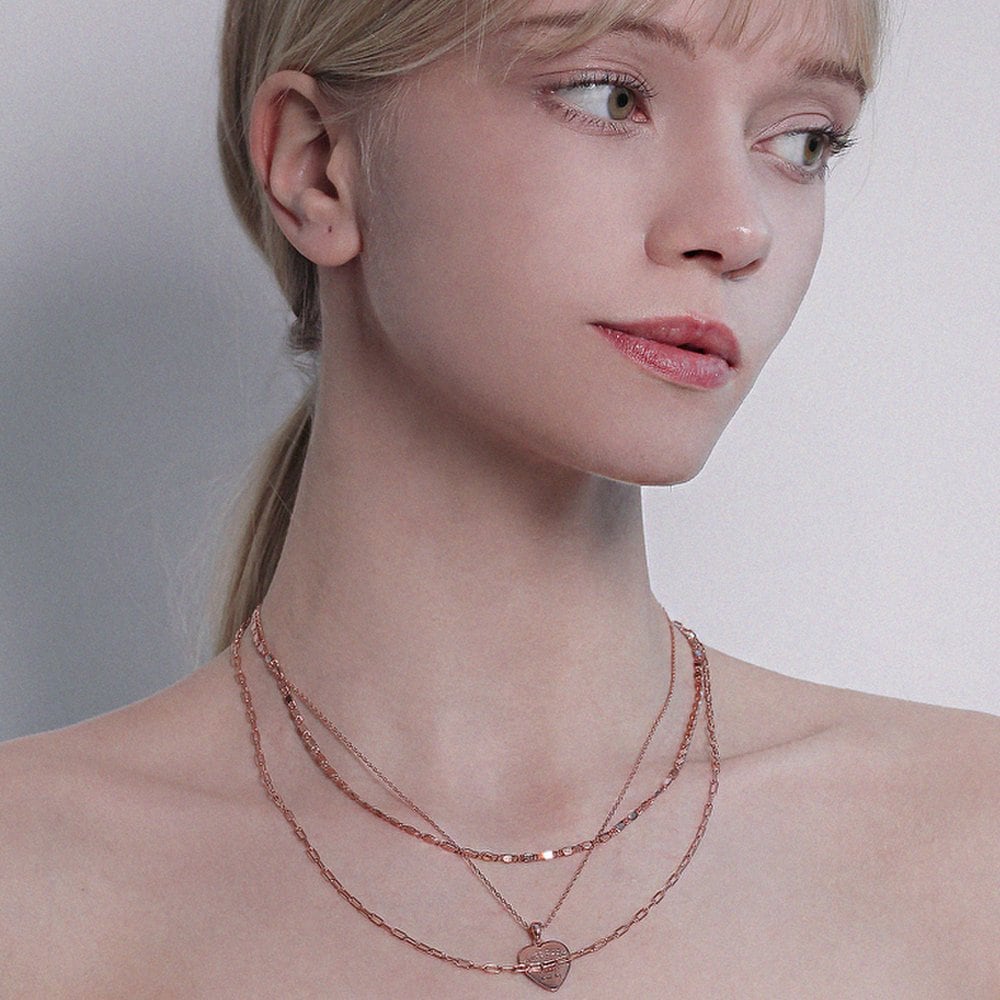 Louvre 3-Line Layered Necklace Na0632