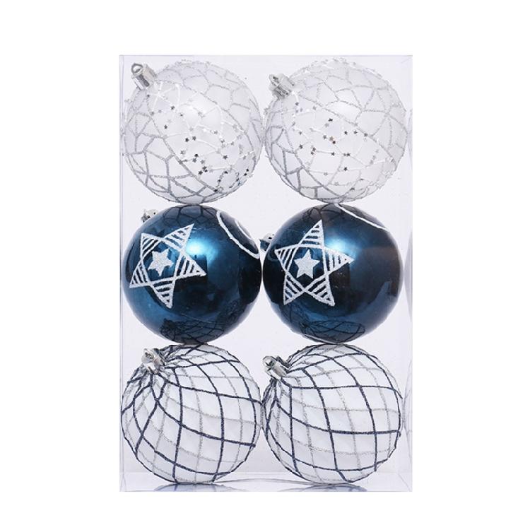 6Pcs Shimmering Christmas Ball Ornament Shatterproof Christmas Baubles Hanging Decorations for Tree Wreath Mantels