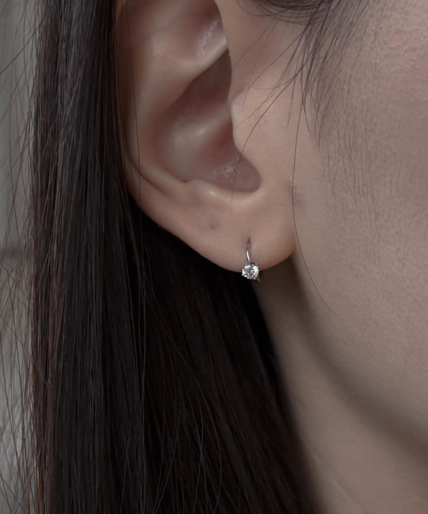 Baradu 925 Big Brilliant Round Hoop Earrings
