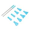 2Pcs Stainless Steel Straw 8Pcs Blow Nozzles Set Multifunctional Acrylic Pouring Paint Supplies