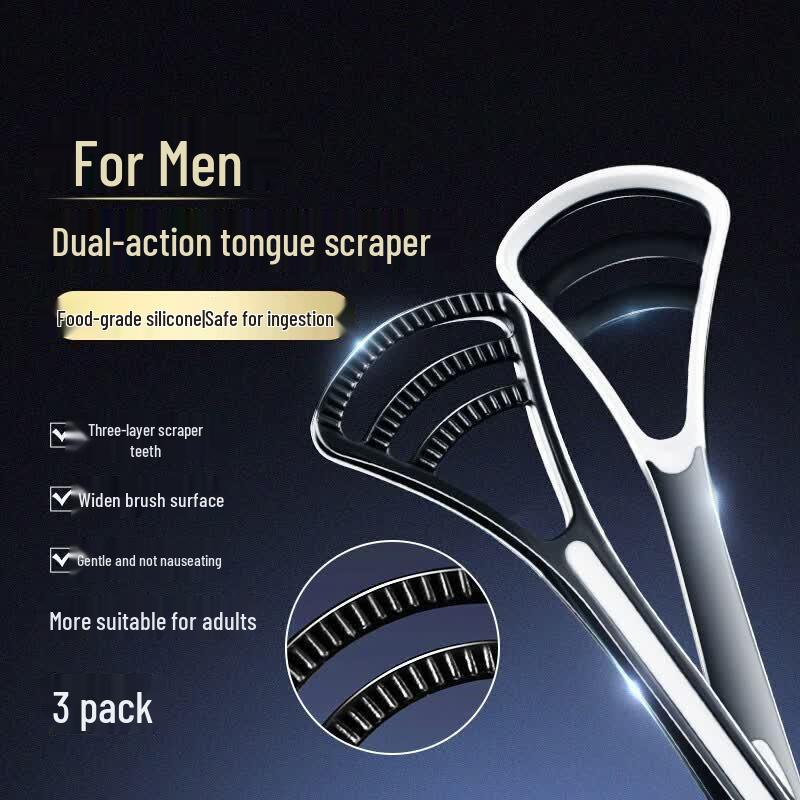 Tongue Cleaner Brush Set (3-Pack)