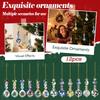 Crystal Glass Drop Ornaments Set of 10 Hanging Prism Pendant Decorations for Home Office Garden Party Wedding Decor