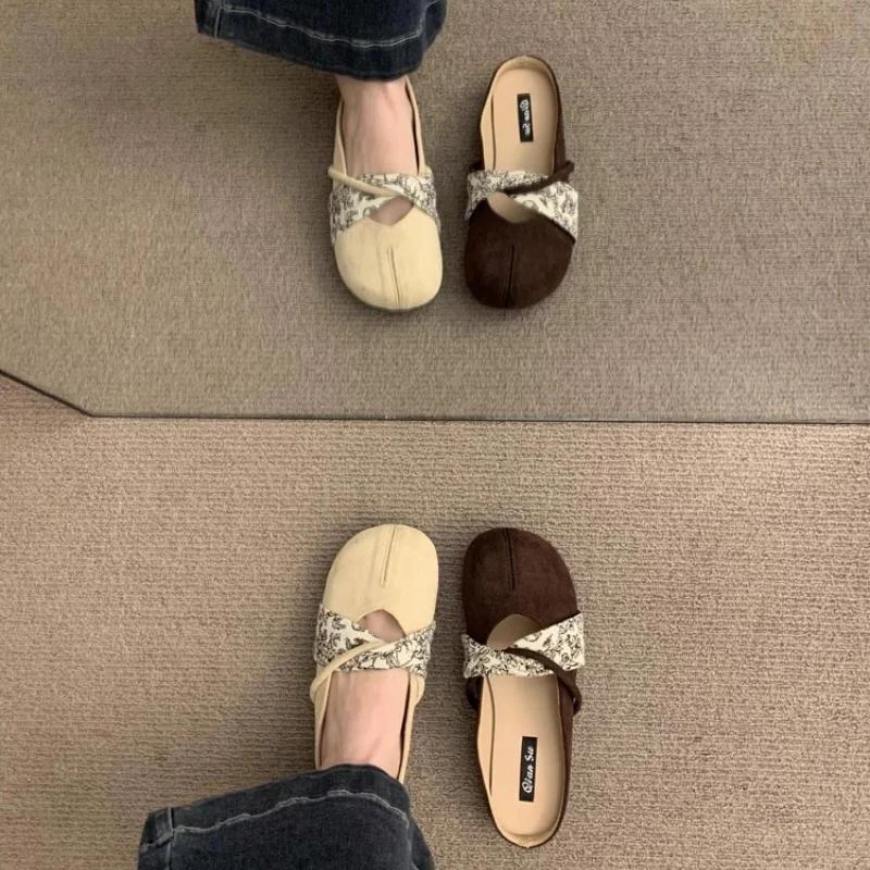 Mode Hausschuhe Damen Sommerschuhe Slipper Zehenbedeckt Pantoffeln Pantoletten Weich 2025 Flach Flache Schuhe Damen Damenhausschuhe Outdoor Pantoletten Lo