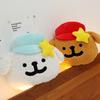 Maltese A Wearing Hat Plush Toy Cartoon Stuffed Dolls Room Decoration Kids Gifts