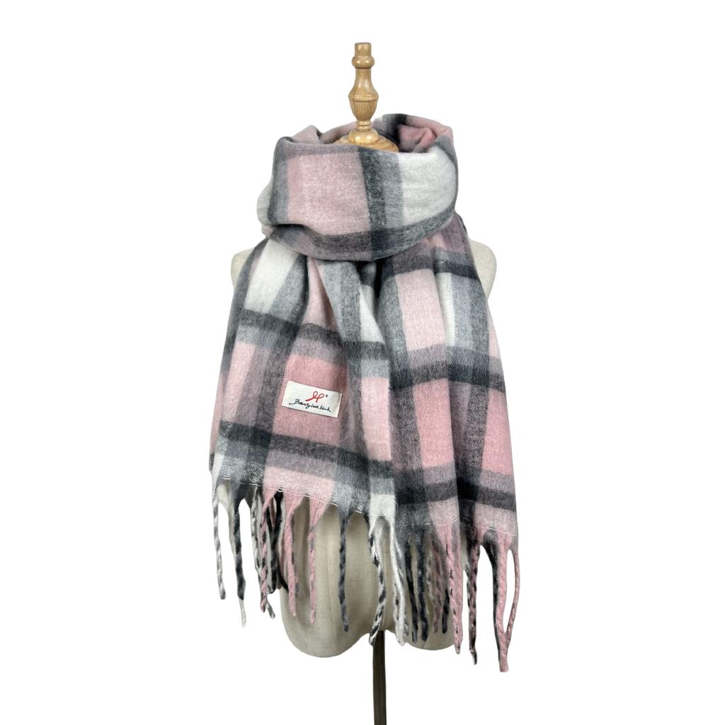 New Atmosphere Scarf Versatile Warm Autumn and Winter Scarf Women's Thickened Shawl Maillard Color