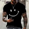 Funny Mens T-shirt Smiling Face New Trendy Summer Fashion Simple Tops 3D Print Loose Casual Short Sleeve T shirts