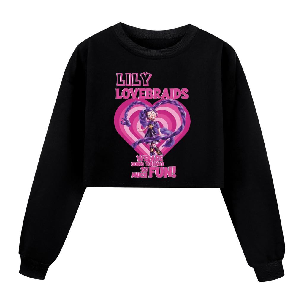 5580 Children Girls Lily Lovebraids Printed Outerwear Long Sleeves Sweatshirt