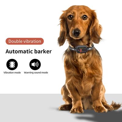 Smart Automatisk Anti-Bjeffing Hundehalsbånd Oppladbart Doble Vibrasjonsmoduser Stopp Bjeffing Bjeffehalsbånd med HD Digitalt Display