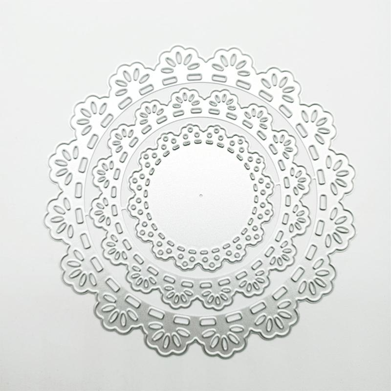 Laciness Die Cuts Nesting Cricle Cutting Dies Embossing Die Cuts Template for Kid Card Making Scrapbooking DIY Albums