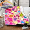 Love-miss You-gift for Girlfriend Fluffy Blanket Flannel Warmth Soft Plush Sofa I Love You Heart Pattern Blanket Tourist