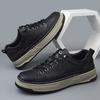 Leisure Walk Men's Casual Shoes Anti-slip Male  Skateboard Footwear Genuine Leather Male Oxford Shoes New Hot-selling Sneakers