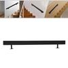 Stainless Steel Handrail,6/5/4/3FT 200lbs Black Rectangle Wall Mount Stair Railing Kit 8*4*183cm for Homes,Offices