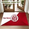 Crystal Velvet Square Rug Custom NameMainz 05 Pattern Non Slip Home Floor Decor Rug