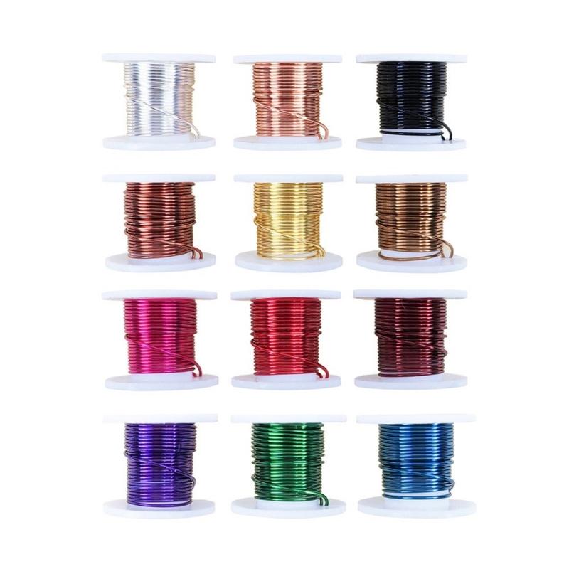 Versatile Brass Wires for Crafting Supplies 12 Gauge Soft Bendable Sturdy Metal for Jewelry and Armatures 12 Color