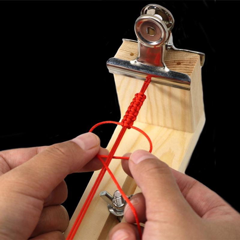 Paracord Jig Bracelet Maker Tool Woven Bracelet Making Tools Wooden Base Adjustable Length for Jewelry Making DIY Crafts