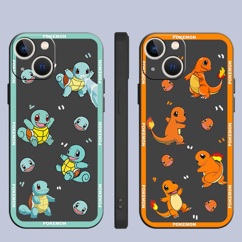 Pokemon Pikachu Cartoon Case pro Apple iPhone 14 13 11 12 Pro 7 XR X XS Max 8 Plus 6 6S SE 2022 13Pro Black Soft Phone Funda