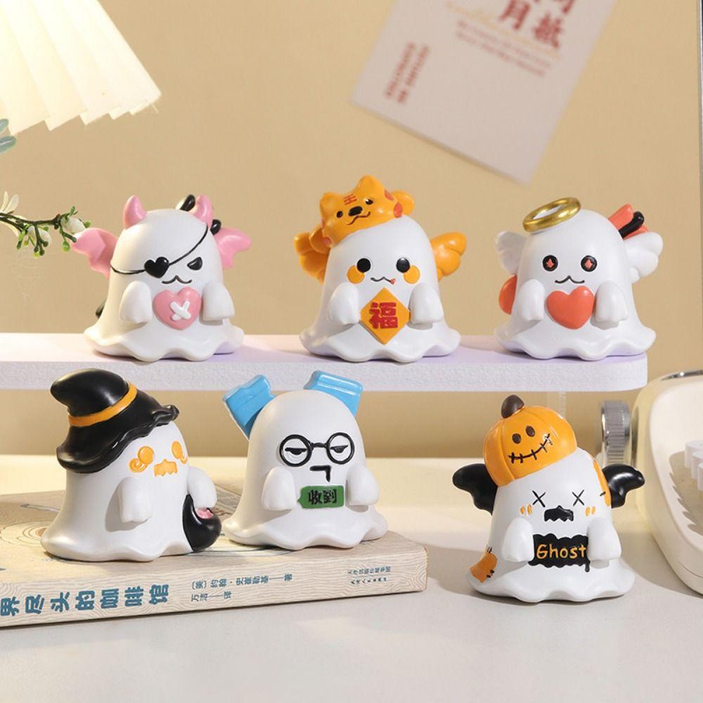 Miniature Halloween Ghost Statue Creative Scary Ghost Statues Mini Ghost Figurine  Party Gifts