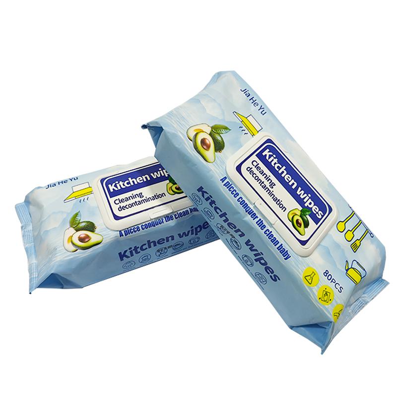 Köksdukar är lätta att torka med, ej tvättbara dukar för att ta bort oljefläckar, våtservetter för rengöring av köksfläkt 80 st