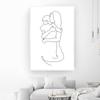 Mother and Daughters Son Art Line Drawing Posters Abstract Minimalist Wall Art Canvas Print Painting Moder Decorative Pictures