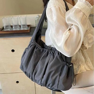 Nylon Stoff Tasche Frauen Einkaufstasche Sommer Neue Alle-Spiel Ins One-Shoulder College Student Klasse Tasche Dame Handtasche