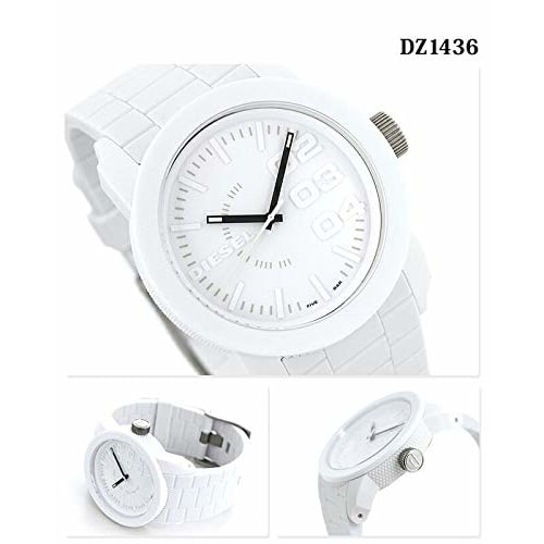 Diesel DIESEL Pair Watches In Black and White, Unisex, Black and White, DZ1437 and DZ1436, for Men and Women.