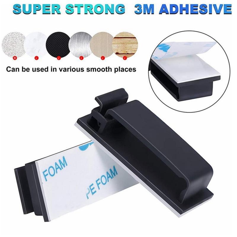 5/10 Stück Kabelklemmen, selbstklebende Kabelhalter, ideales Kabelmanagement für die Organisation von Kabeldrähten, Zuhause, Büro, Auto